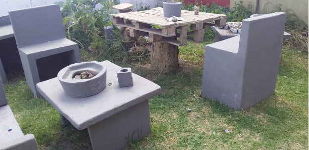 Ashcrete garden planters