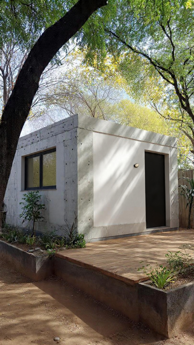 Ashcrete prefabricated housing